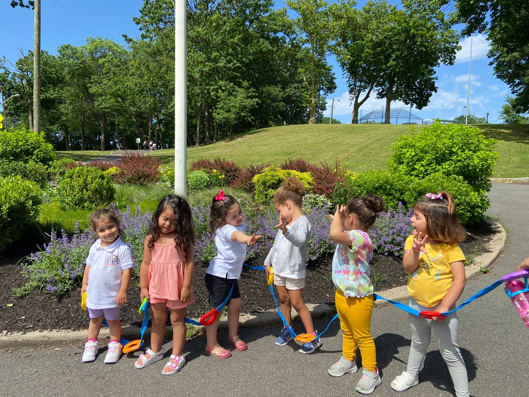Children enjoying supervised outdoor play